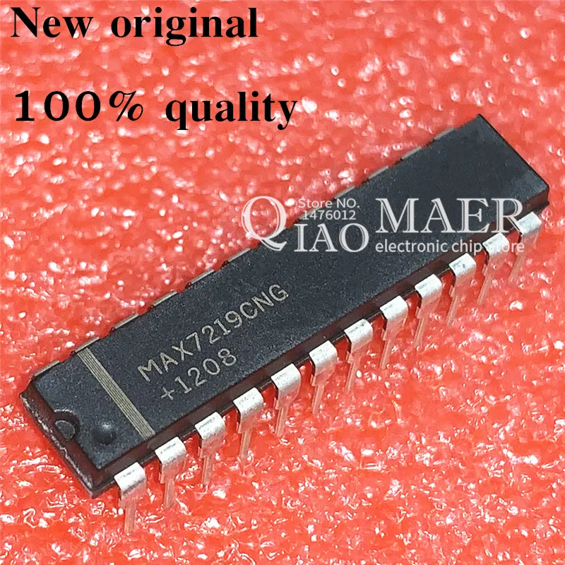 5 шт./лот MAX7219 MAX7219CNG MAX7219ENG DIP24 совершенно аппарат не Привязанный к оператору сотовой связи чип не подделка поочередно сопрягается 8-разрядный светодиодный Дисплей драйвера