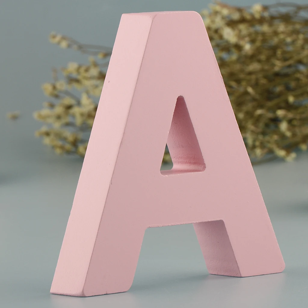 Wooden 26 Alphabet Letters Kids Room Nursery Room Door Plaque Sign Spells, DIY for Weddings, Birthdays, Baby Shower Parties