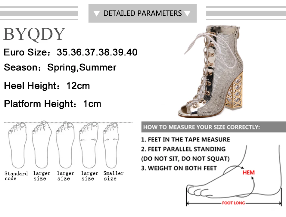 BYQDY/Летние босоножки; пикантные сандалии-гладиаторы золотистого цвета; женские туфли-лодочки; босоножки на высоком каблуке со шнуровкой; обувь золотистого цвета; botines; скидка