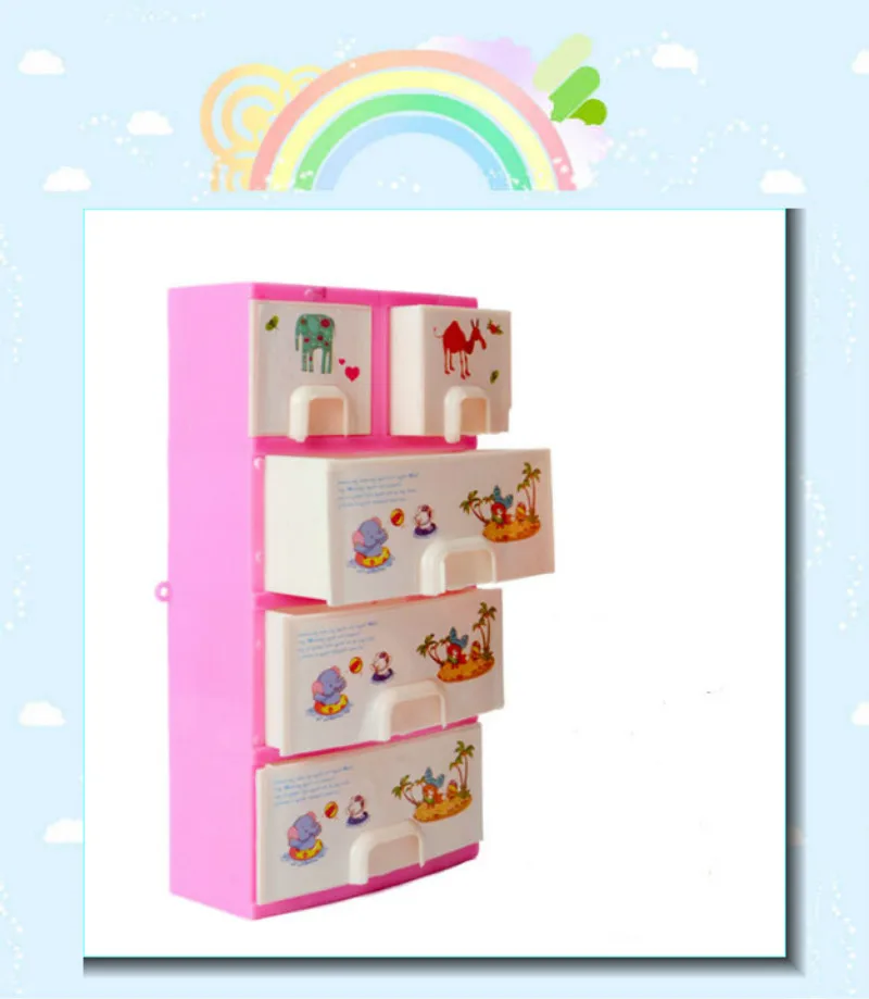 New Printing Closet Wardrobe Cabinet For girl Doll Girls Princess Bedroom Furniture Accessory Prop Baby Toys | Игрушки и хобби