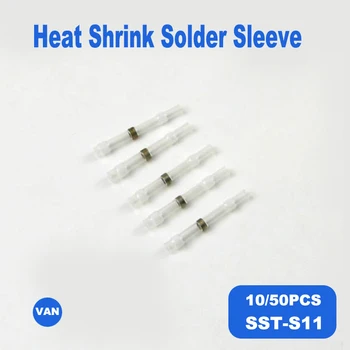 

10/50pcs SST-S11Soldering Terminals HeatShrinkSolder Butt Connectors SolderConnectorKit WireConnectorWelding Cable Connectors