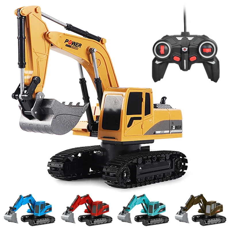 RC Excavator Toy 2.4Ghz 6 Channel 1:24 RC Engineering Car Alloy And Plastic Excavator 6CH And 5CH RTR For Kids Christmas Gift 1