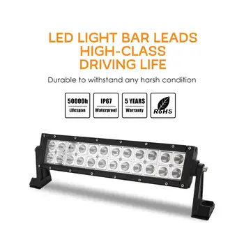 

13" inch Dual Row Spot Flood Combo 12V 24V Car Led Work Light Bar Straight 120W 12000Lm for ATV UTV Boat Truck SUV 4x4 Tractor