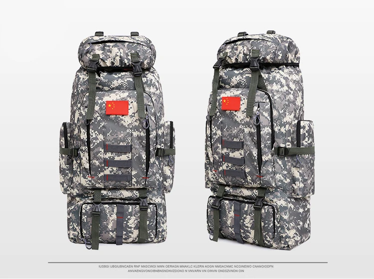 80L большой емкости мужские армейские тактические рюкзаки военные штурмовые сумки для путешествий на открытом воздухе Molle пакет для треккинга кемпинга спортивная сумка - Цвет: ACU