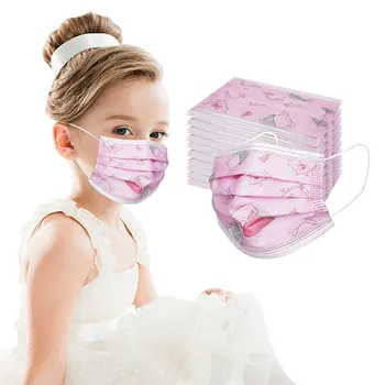 

50pcs Earloop Non-woven One Time Children's Disposable 3-ply S Breathable Protective With Elastic Large Stock Send Fast