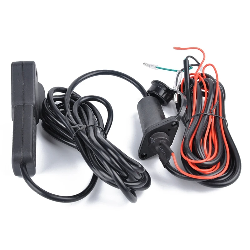 Универсальный черный 12V Atv/Utv лебедка Проводная дистанционный кулисный переключатель 11 дюймов водонепроницаемый