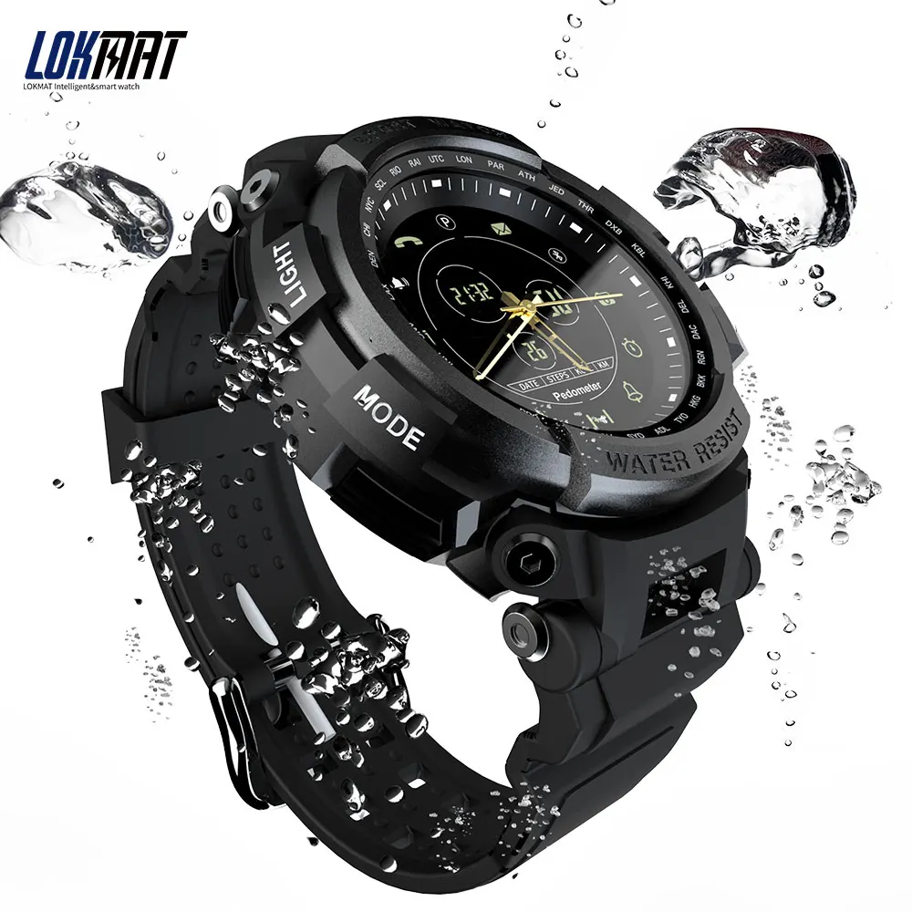 Смарт-часы LOKMAT MK28 с экраном 1,14 дюйма, смарт-браслет BT4.0, водонепроницаемые, с шагомером, сигнализацией калорий, спортивные мужские Смарт-часы