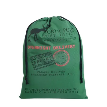 

Red Merry Christmas Gift Bag Tree Reindeer Pattern Candy Bag 1pcs Canvas Santa Decoration For Home New Year Drawstring Handbag