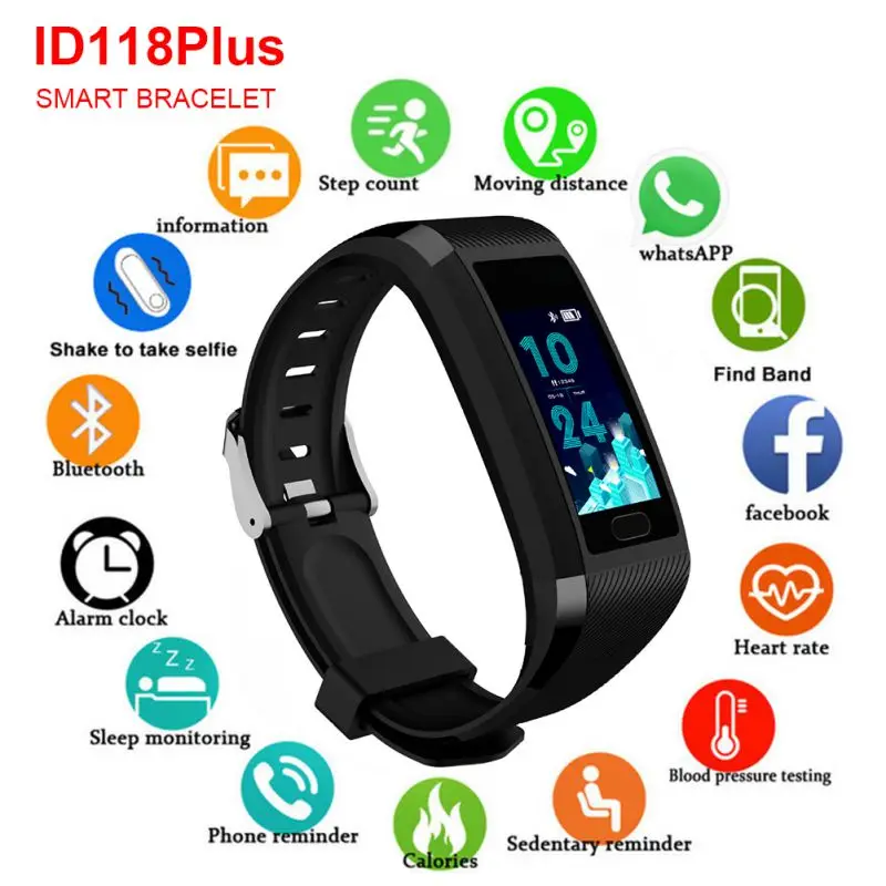 

118plus Sport Smart Bluetooth Watch USB Charging Heart Rate Sleep Monitoring Sedentary Reminder Watch