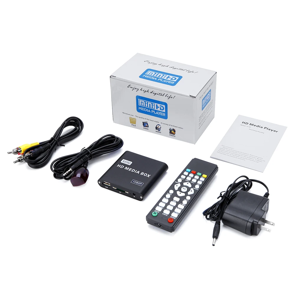 Цифровой мультимедийный плеер 1080p tv с поддержкой USB/HDD/флеш-накопителя/карты памяти