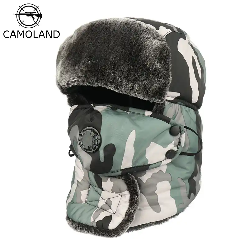 camo bomber hat