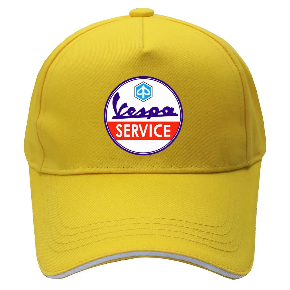 Италия Легенда Мужская Vespa servisio винтажная Кепка бейсбольная кепка бейсболка шапка хип хоп Кепка с регулировкой размера головные уборы для мужчин и женщин шляпа - Цвет: Цвет: желтый