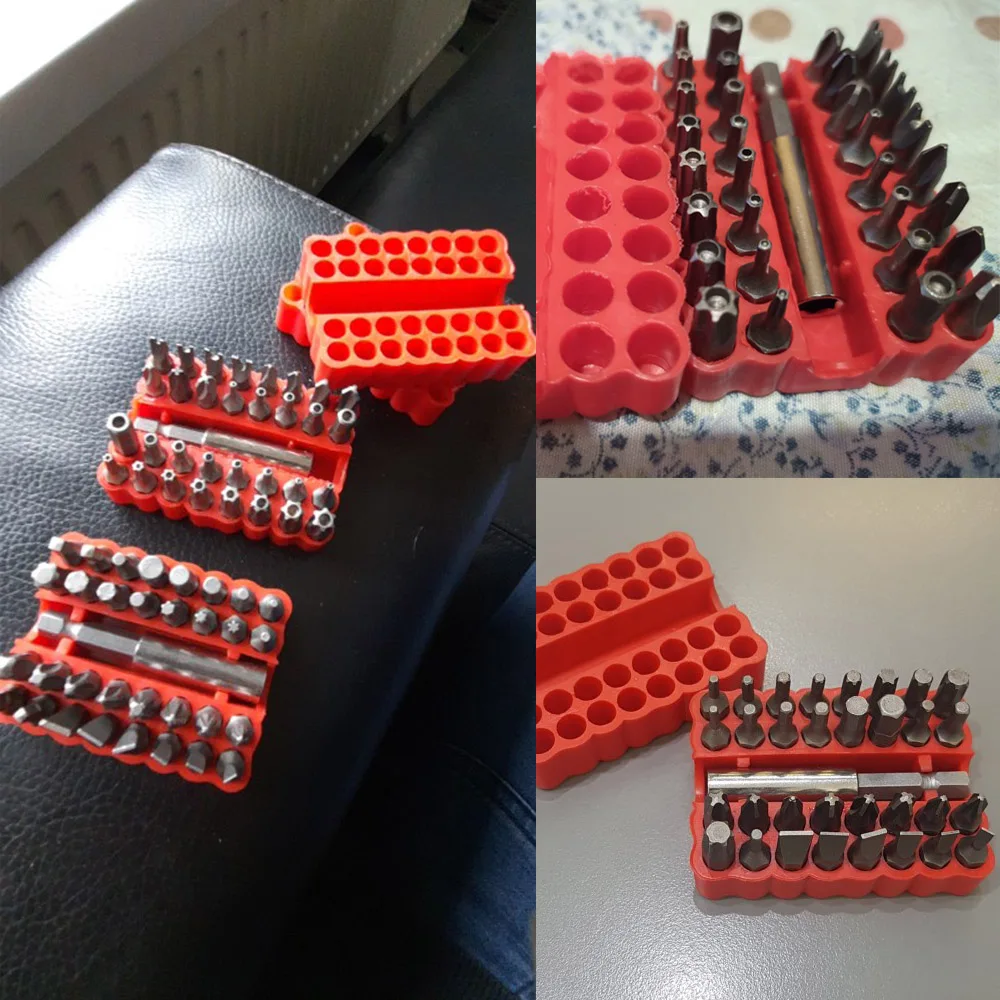 33pcs/lot Screwdriver Bit Set Hand Tool Kit with Hexagonal Torx Hex Pozidriv Slotted Phillips Special Screw Driver Drill Bits