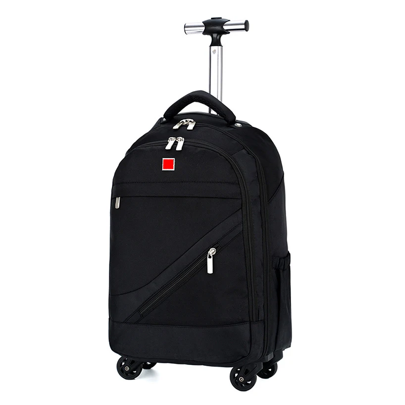 Швейцарский бренд чемодан с колесиками Сумка На Колесиках Оксфорд рюкзак двойного назначения 18 дюймов Сумка для компьютера дорожная сумка