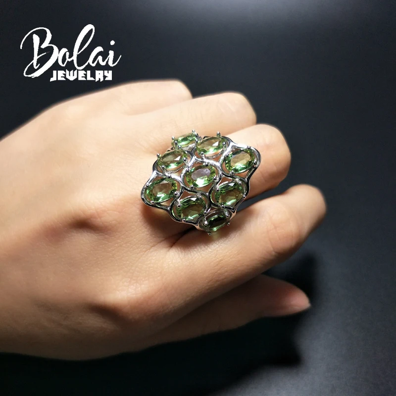 Bolaijewelry, кольца Zultanite из стерлингового серебра 925 пробы, большие размеры, кольца, создаваемые цвета, меняющие драгоценный камень для женщин, повседневная одежда, ювелирные украшения