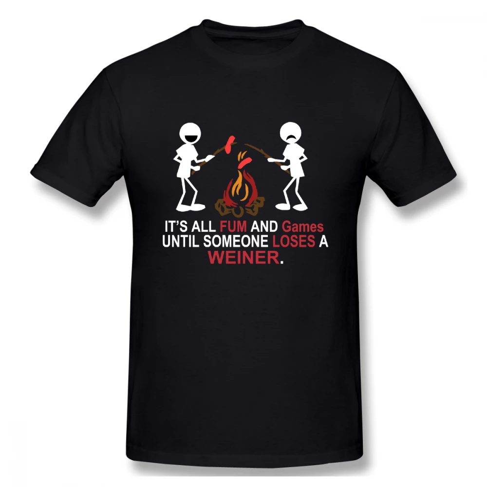 

100% cotton Games Until Someone Looses A Weiner print casual mens o-neck t shirts fashion Men's Basic Short Sleeve T-Shirt
