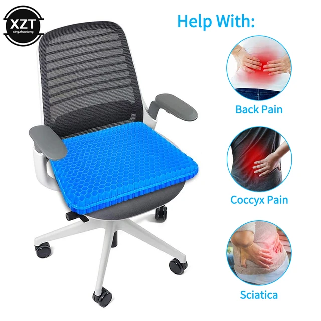 Gel Seat Cushion Double Layer Non-slip Breathable Honeycomb Egg Seat Cushion  Ice Pad for Car Office Chair Wheelchair Pain Relief - AliExpress