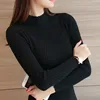 Women Ladies Long Sleeve lace Knitted Turtleneck pull Sweater Shirts Top Femme Korean Pull stretchable Casual 2022 autumn Winter ► Photo 3/6