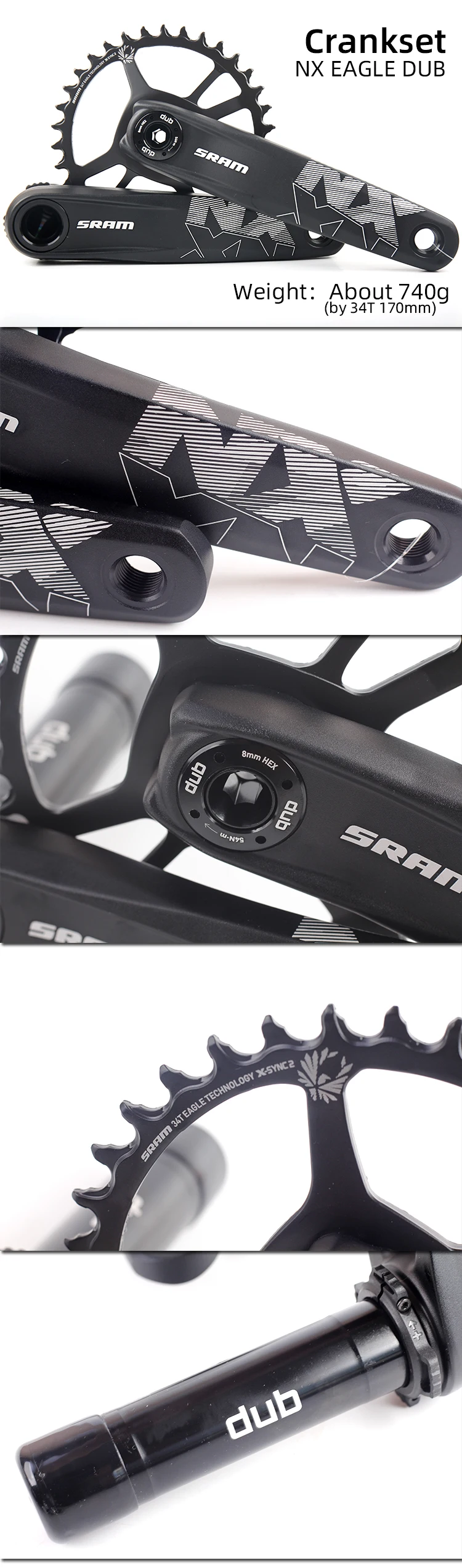 SRAM NX EAGLE 1x12 12-speed MTB Groupset Kit DUB триггерный переключатель передач задний переключатель коленчатая цепь кассета свободного хода