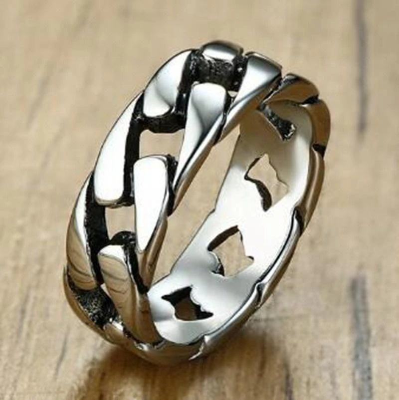 Punk Hollow Ring Silver Unisex Nail Ring Hip Hop Style_voghion.com