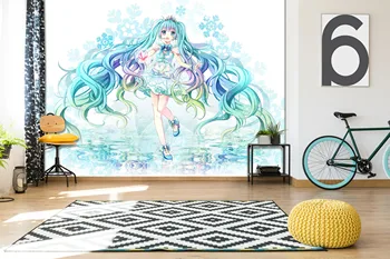 

[Self-Adhesive] 3D Hatsune Miku 987691973 Japan Anime Wall Paper mural Wall Print Decal Wall Murals