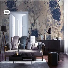 

Large Flower European Wallpaper Non-Woven Wallpaper Customized Wallpaper Sofa Background Wall Cloth Nordic Wall Decoration