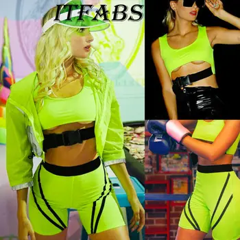 

2Pcs Women Workout Gym Running Sports Bra Vest Crop Top Shorts Athletic Set Clothes Tracksuit