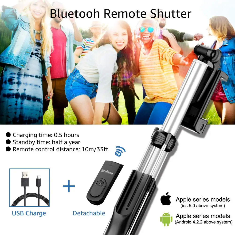 Выдвижная селфи палка монопод с Bluetooth пультом дистанционного управления+ селфи свет для iPhone huawei и более смартфона