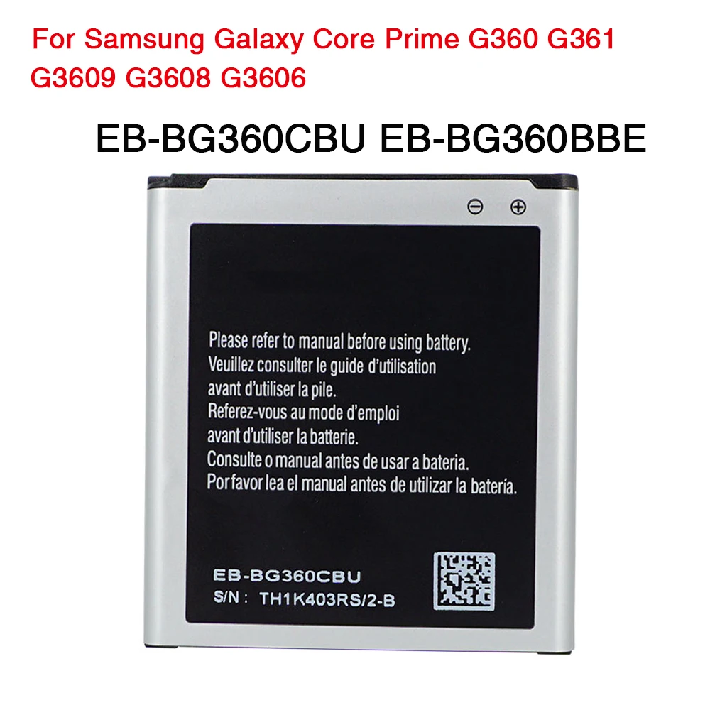 Оригинальный EB-BG360CBC батареи для Samsung Galaxy CORE Prime G3606 G3608 G3609 J2 2015 натуральная EB-BG360BBE