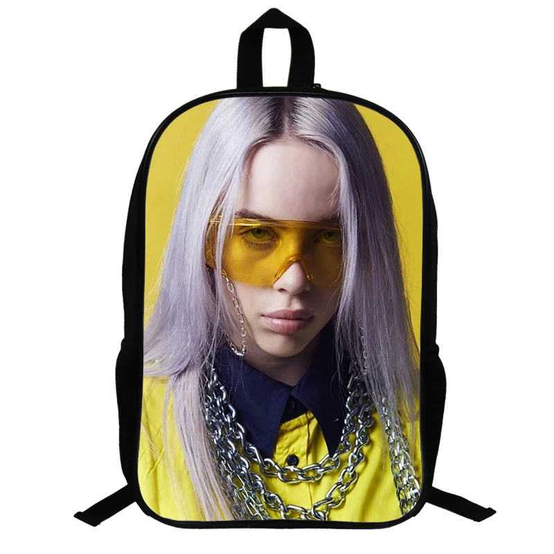 14,5 дюймов Billie Eilish школьные сумки для подростков, рюкзак в стиле хип-хоп для мальчиков и девочек, рюкзак для ноутбука, рюкзак для путешествий, рюкзак, подарок для фанатов - Цвет: 1