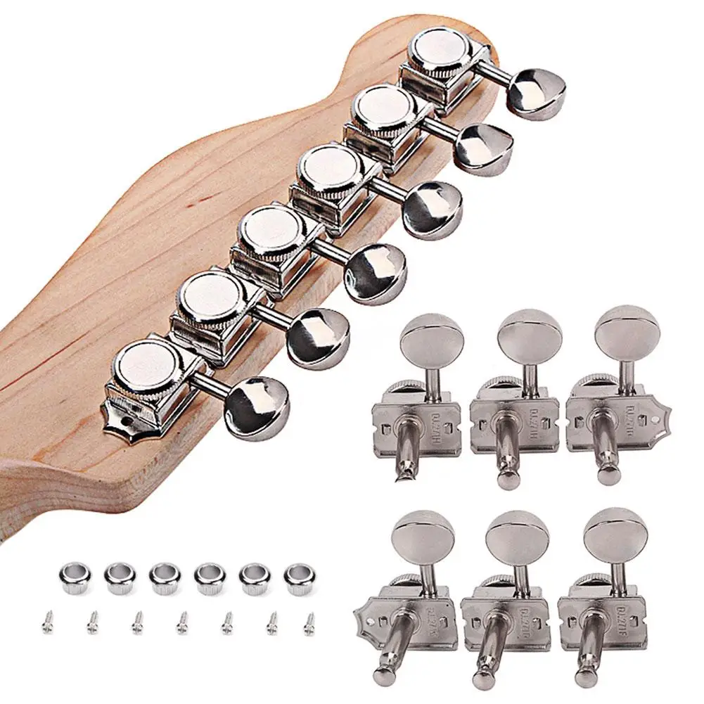 

6Pcs Right Side Tuning Pegs with Locking for Strat/Tele Style Electric Guitar