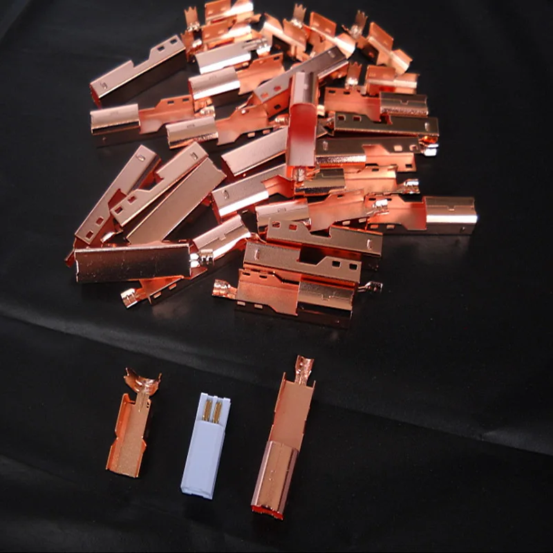 50 компл. 3u Высокое качество Топ Fever Розовая позолота 3 в 1 USB A 4 Pin B Тип штекер DIY USB набор для кабельного принтера склеивания