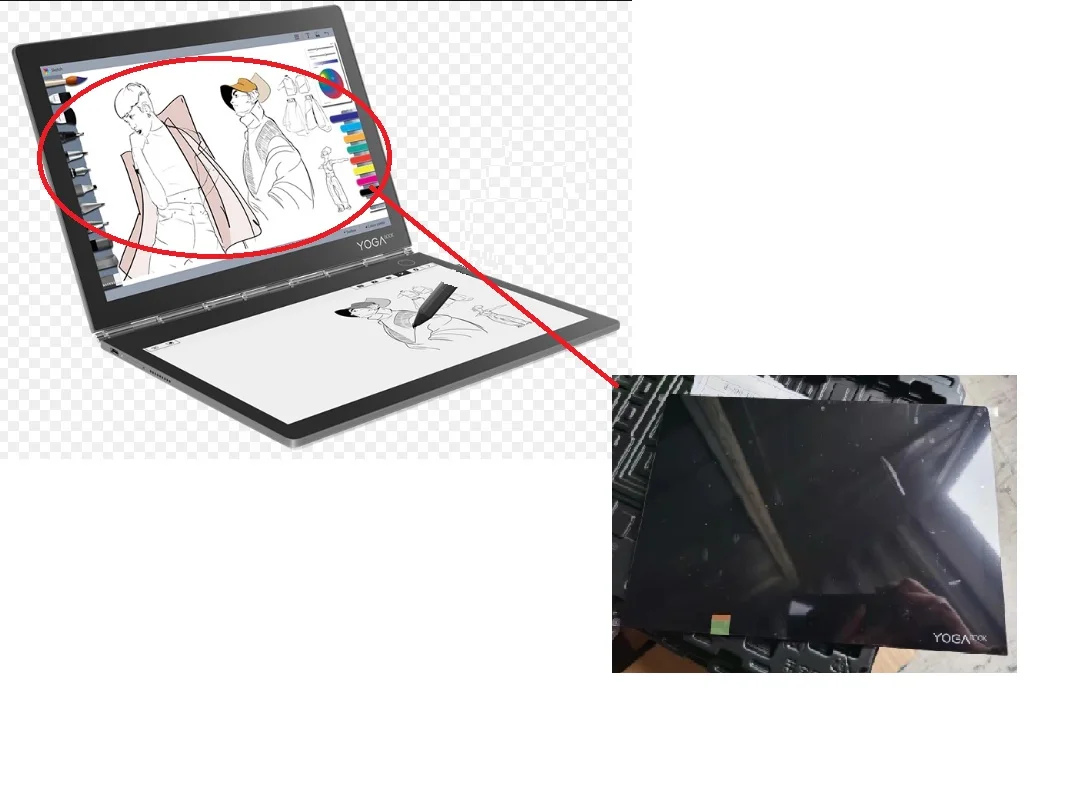 inch E Ink Keyboard Screen For Lenovo Yoga Book C930 YB