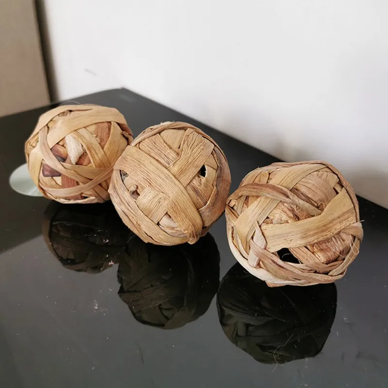 Маленький питомец игрушечный мяч из травы хомяк кролик жевательные игрушки для