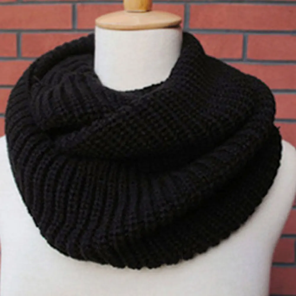 Useful Collar Gift Keep Warm 6 Color Knitted Ladies Neck Warmer Ski Circle Ring Scarf Knit Scarf Womens Scarves Fashion
