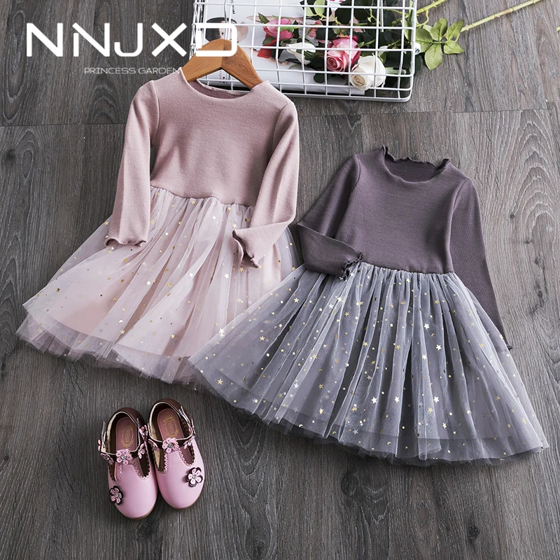 2021 Winter Long Sleeves Girls Dress Casual Children's Clothing Holiday Clothes Princess Tutu Party Kids Dresses For | Детская