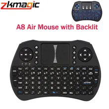 A8 мини беспроводная клавиатура 2,4 ГГц английская воздушная мышь с тачпадом пульт дистанционного управления Android tv Box Smart tv для H96MAX A95X