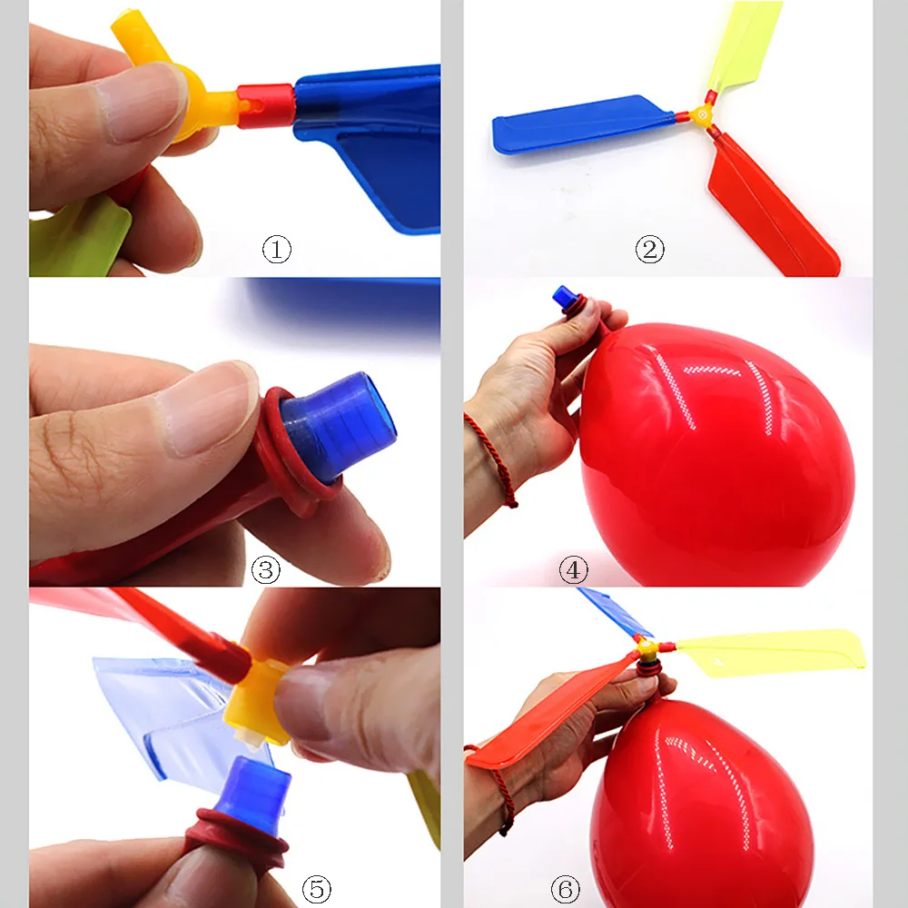 Balloon Helicopter Kids Airplane Flying Toys For Children's Day Rubber Fun novel