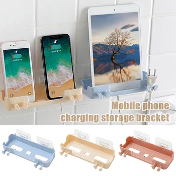 

Mobile Phone Charging Bracket Wall-mounted Shelves Storage Holders Socket Plug Storage Rack KSI999