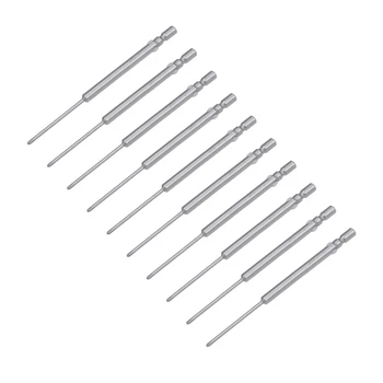 

uxcell 10pcs Phillips Bits 4mm Round Shank 80mm Length Cross 1.6PH00 Magnetic Screw Driver S2 Screwdriver Bit