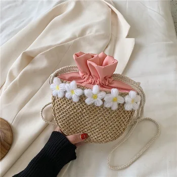 

"straw bag for women Summer beach bags 2020 fashiona new handbag girl woven long Belt Crossbody shoulder bag "