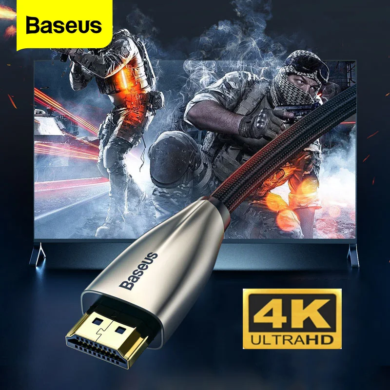 Baseus Высокоскоростной V2.0 HDMI кабель 4K видео для ТВ монитора цифровой сплиттер PS4 с