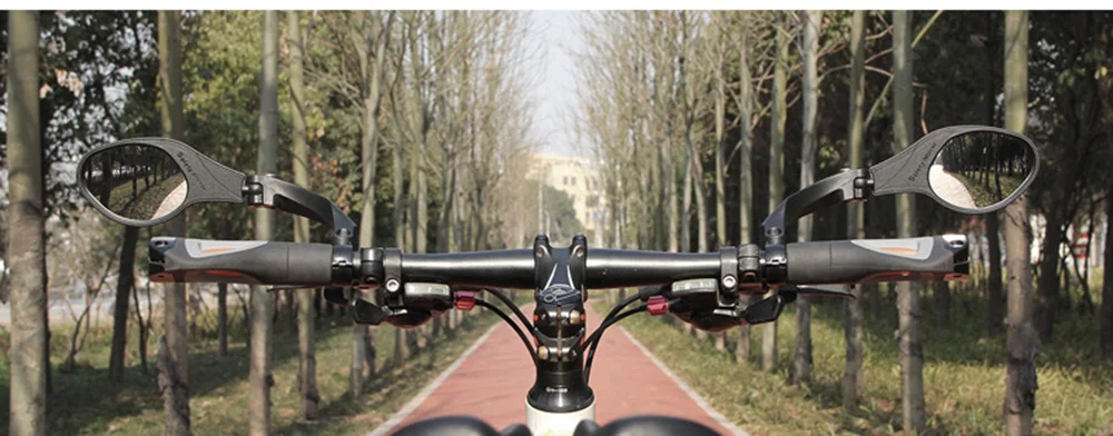 360 Degree Bicycle Mirror Handlebar Mount MTB Road Bike Rearview Safety Cycling Flexible Back Mirrors Folded Blind BC0431 (3)