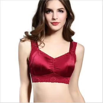 

Women's Bra With Padded Push up Lingerie Lace Backless Wireless Sleep Bra Comfortable Massage Palm Cup Ladies Brassiere