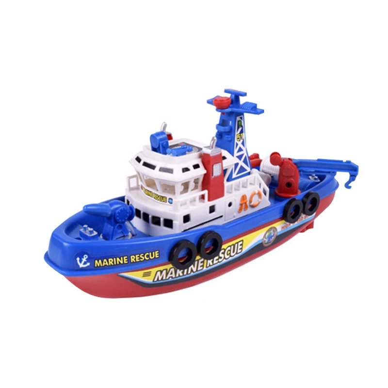 Kids Toy Fire Boat High Speed Music Light Electric Marine Rescue Non-remote Gifts RC Boats Remote Control Toys Educational Toys