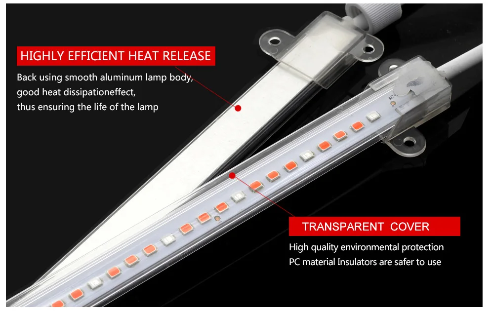 interiores e exteriores, Grow Tube Lighting, IP67