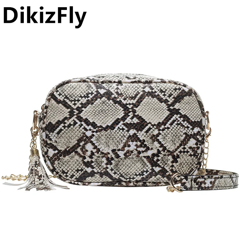 Новый Модный маленький кошелек с текстурой змеиной кожи сумки через плечо для