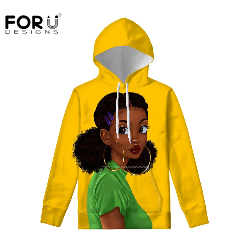 FORUDESIGNS/женские черные Волшебные африканские толстовки для девочек, толстовка, женские пуловеры, толстовка с капюшоном, Женская толстовка, толстовки с длинными рукавами