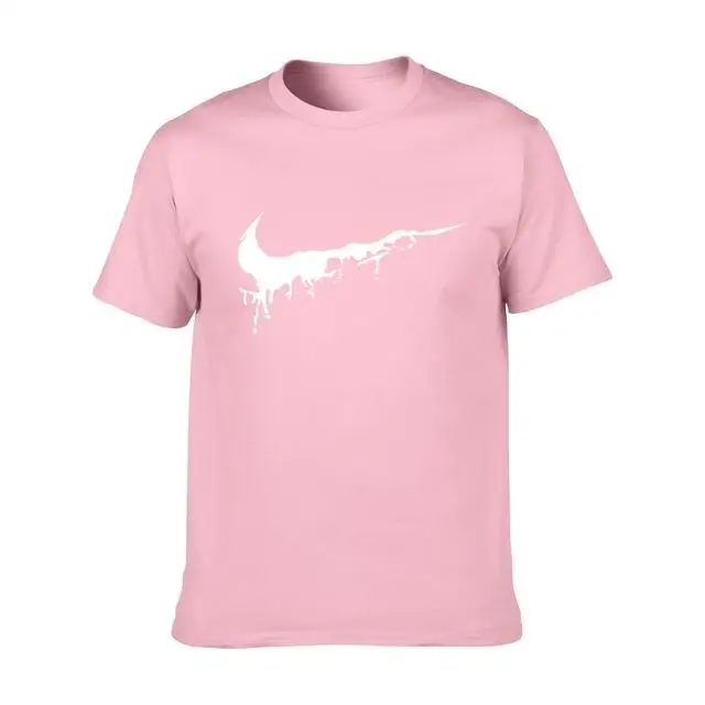 Высокая мода футболка мужская дизайн печатных футболки с коротким рукавом мужские футболки хлопок Мужская одежда harajuku Ms. t рубашка - Цвет: Розовый