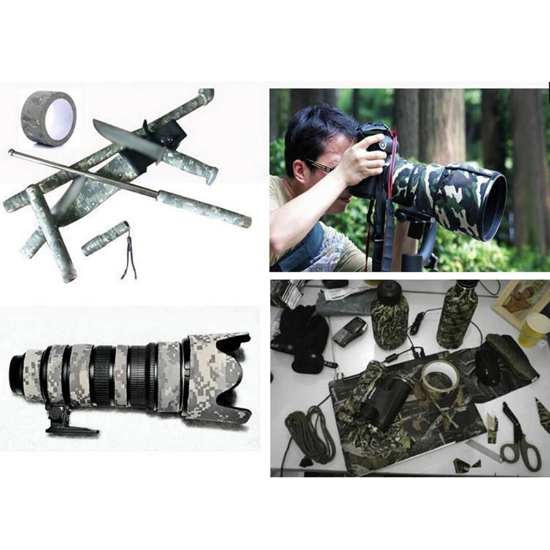 5cmx4.5m Army Camo Outdoor Hunting Shooting Tool Camouflage Stealth Tape Waterproof Wrap Durable new arrival | Спорт и развлечения
